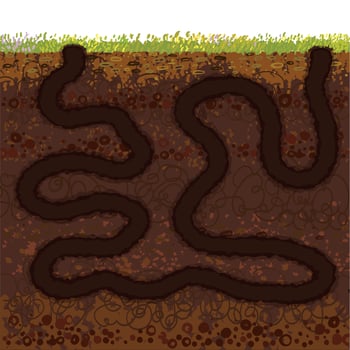 Colorful Textured Illustration of Underground Tunnel vector