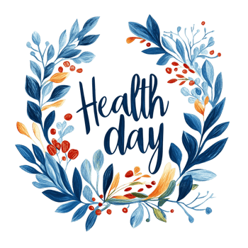 Health Day Lettering on transparent background png