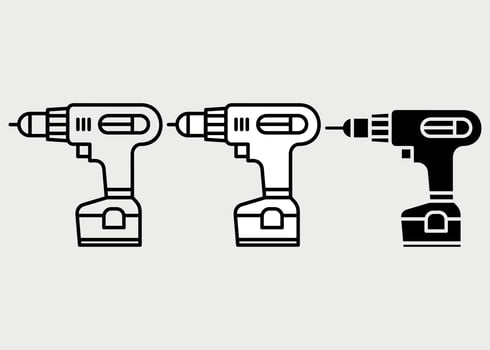 screwdriver icon isolated on white background vector