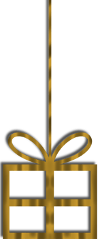 gold gift box with ribbon png