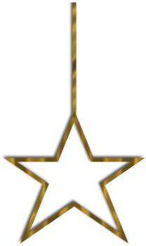 golden star isolated png