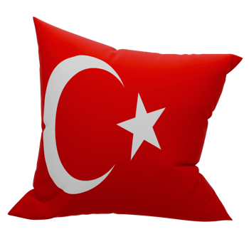 Turkey flag pillow png