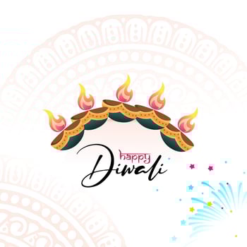 diwali greetings card elegant concept vector