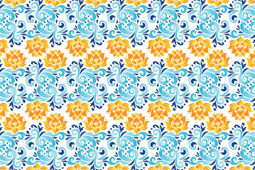 seamless pattern of floral and botanical motifs with decorative flower elements for fashion textiles, modern fabric designs, and creative projects vector
