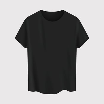 Dark Gray T-Shirt Blank Illustration Clothing Fashion Display Mockup Template vector