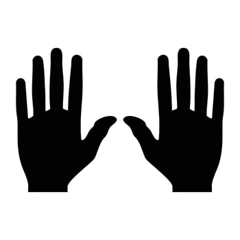 a male palm black object vector