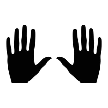 a female palm black object vector