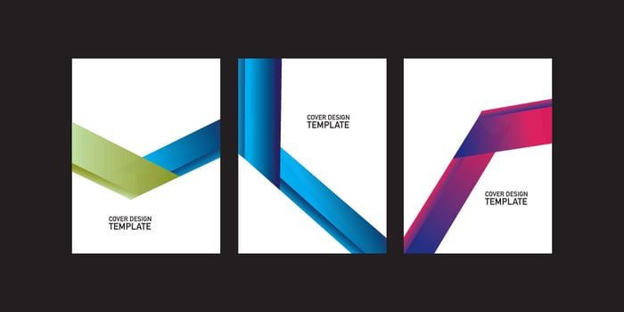 Elegant Gradient Line Templates vector