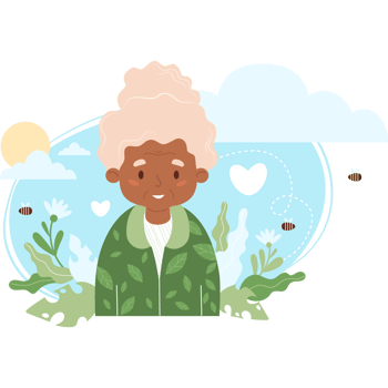 Elderly ethnic Woman Mental Health png