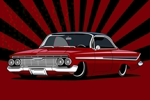 classic car show party with background design icon vector
