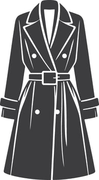 Vintage-Inspired Overcoat Silhouette vector