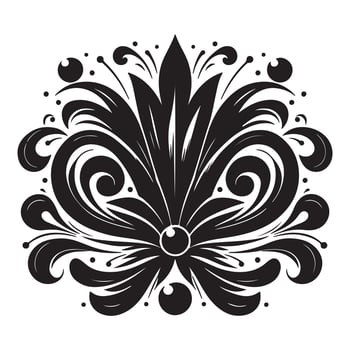 Floral Ornamental Design on Light Blue Background - Perfect for Classic Art, vector