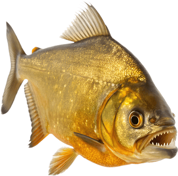 Bold Piranha in Dynamic Clipart with Fierce Speed. . png