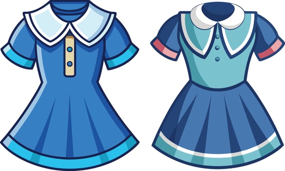 Vintage Powder Blue Peter Pan Outfit vector