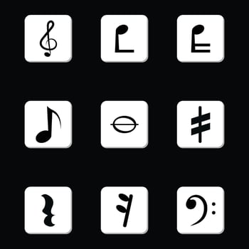 music note symbols design vector