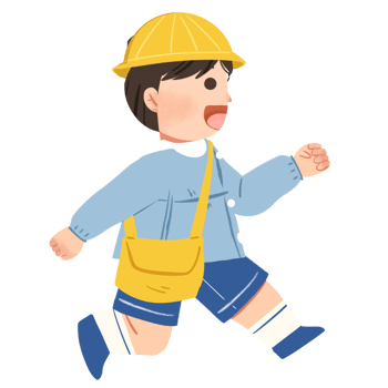 Playful Running Child Drawing Picture png