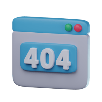 3D 404 Not Found Transparent Icon Illustration png