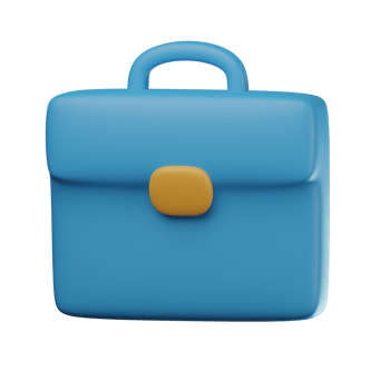 3D Briefcase Transparent Icon Illustration png