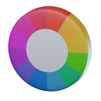 3D Color Wheel Transparent Icon Illustration png