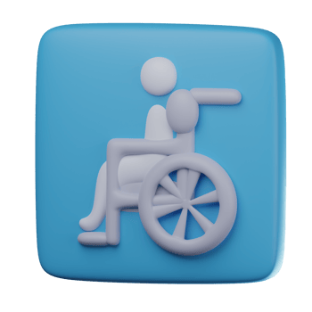 3D Disability Transparent Icon Illustration png
