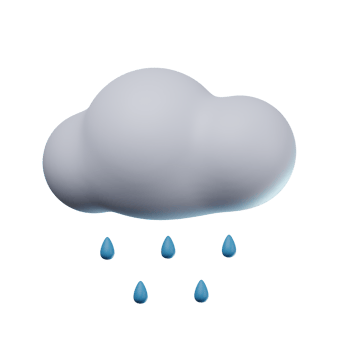 3D Drizzle Transparent Icon Illustration png
