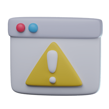 3D Error Warning Transparent Icon Illustration png
