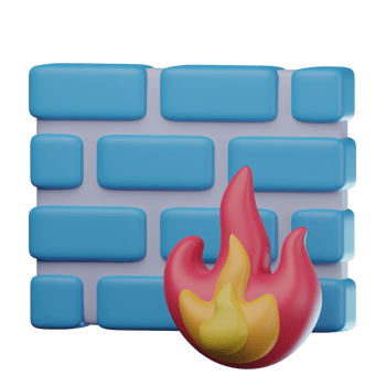 3D Firewall Transparent Icon Illustration png