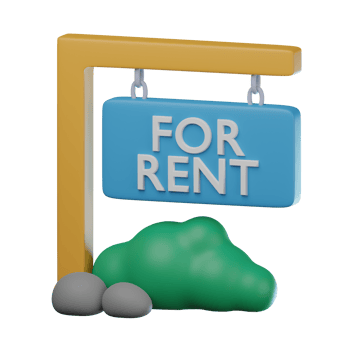 3D For Rent Transparent Icon Illustration png