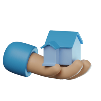 3D Giving House Transparent Icon Illustration png