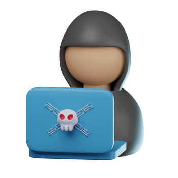 3D Hacker Transparent Icon Illustration png
