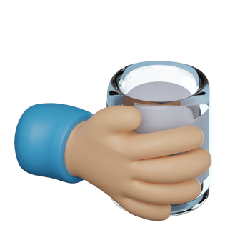 3D Hand Holding Drink Hand Gesture Transparent Icon Illustration png