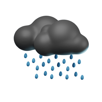 3D Heavy Rain Transparent Icon Illustration png