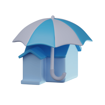 3D Home Protection Transparent Icon Illustration png