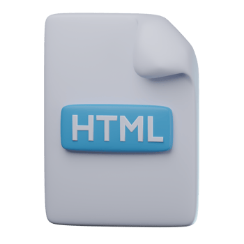 3D HTML Transparent Icon Illustration png