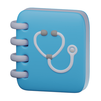 3D Medical Book Transparent Icon Illustration png