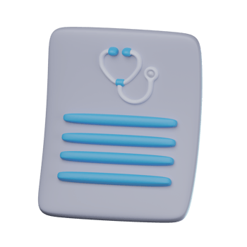 3D Medical Document Transparent Icon Illustration png