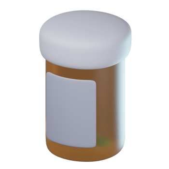 3D Medicine Bottle Transparent Icon Illustration png