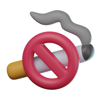3D No Smoking Transparent Icon Illustration png