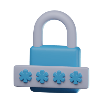 3D Password Transparent Icon Illustration png