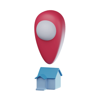 3D Property Location Transparent Icon Illustration png
