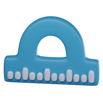 3D Protractor Transparent Icon Illustration png
