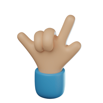 3D Shy Hand Gesture Transparent Icon Illustration png