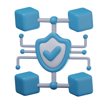 3D Secure Blockchain Transparent Icon Illustration png
