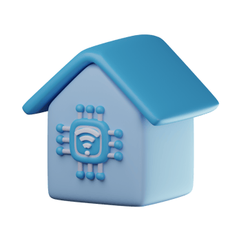 3D Smart Home Transparent Icon Illustration png