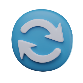 3D Sync Transparent Icon Illustration png