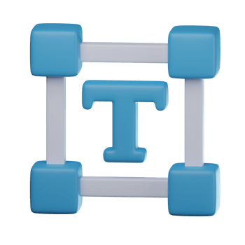 3D Text Tool Transparent Icon Illustration png