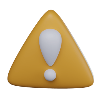 3D Warning Transparent Icon Illustration png