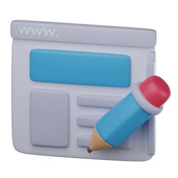 3D Website Design Transparent Icon Illustration png