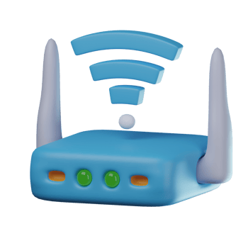 3D Wifi Router Transparent Icon Illustration png