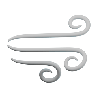 3D Wind Transparent Icon Illustration png
